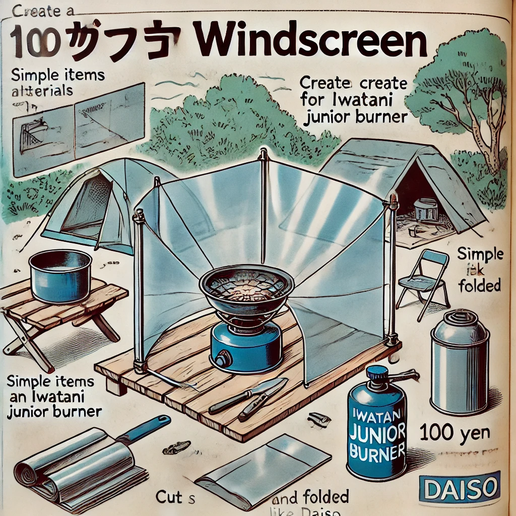 イワタニ ジュニアバーナーの風防を100均（ダイソー）の商品で自作する